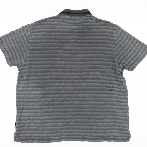 Stone Bay Men's Grey Striped Golf Polo 2XL