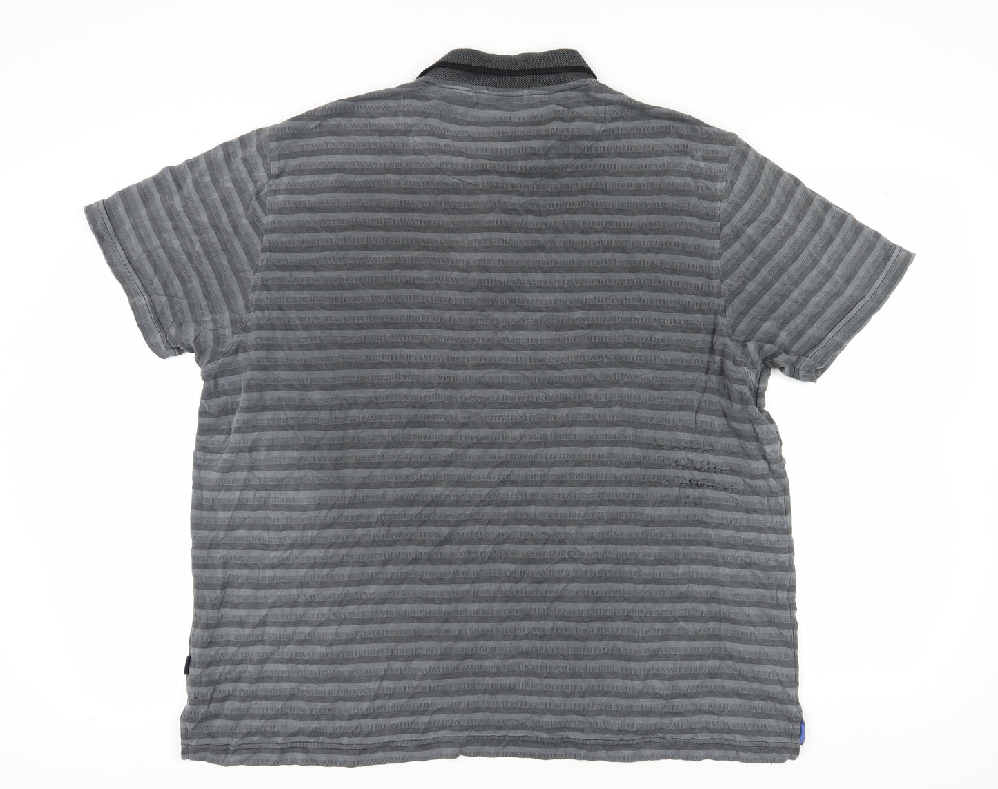 Stone Bay Men's Grey Striped Golf Polo 2XL