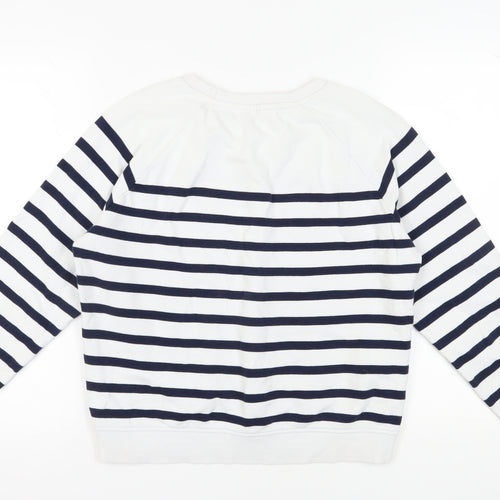 Trespass Women's White Striped Pullover Sweatshirt M