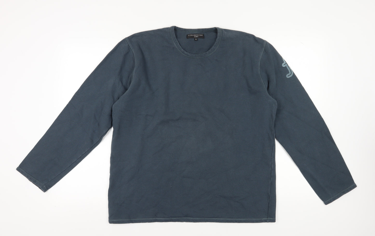French Connection Men's Blue XL Pullover Sweatshirt
