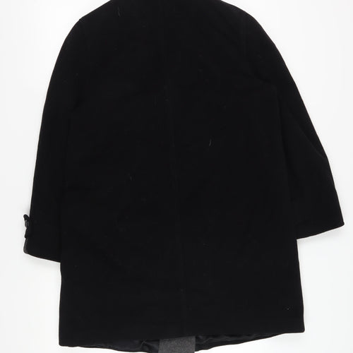 House of Fraser Women's Black Wool Pea Coat Size 12