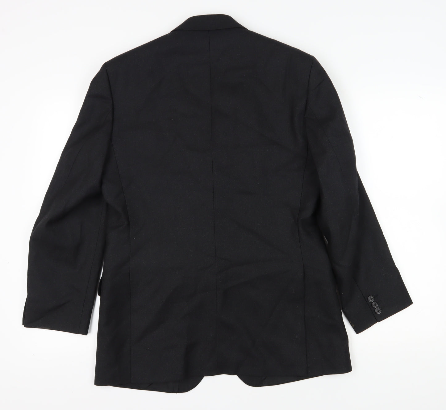 The Label Men's Black Wool Blazer, Size 40R, Formal