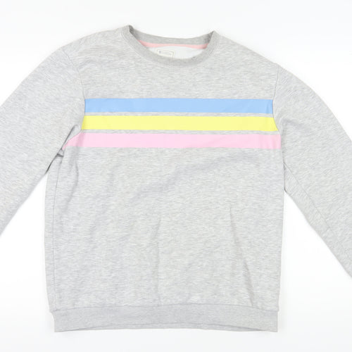 Mountain Warehouse Grey Striped Sweatshirt Unisex Adult Size 16