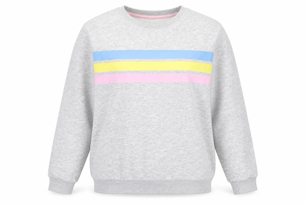 Mountain Warehouse Grey Striped Sweatshirt Unisex Adult Size 16