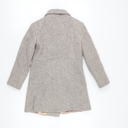 Monsoon Girls Grey Pea Coat, 9-10 Years, Double-Breasted