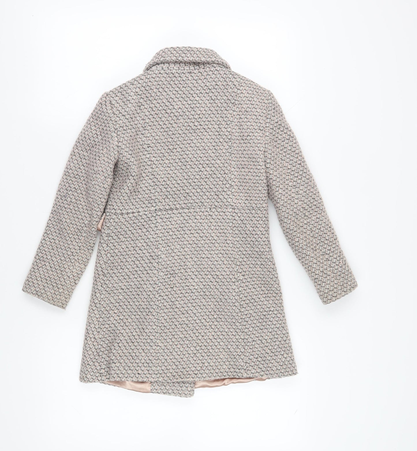 Monsoon Girls Grey Pea Coat, 9-10 Years, Double-Breasted
