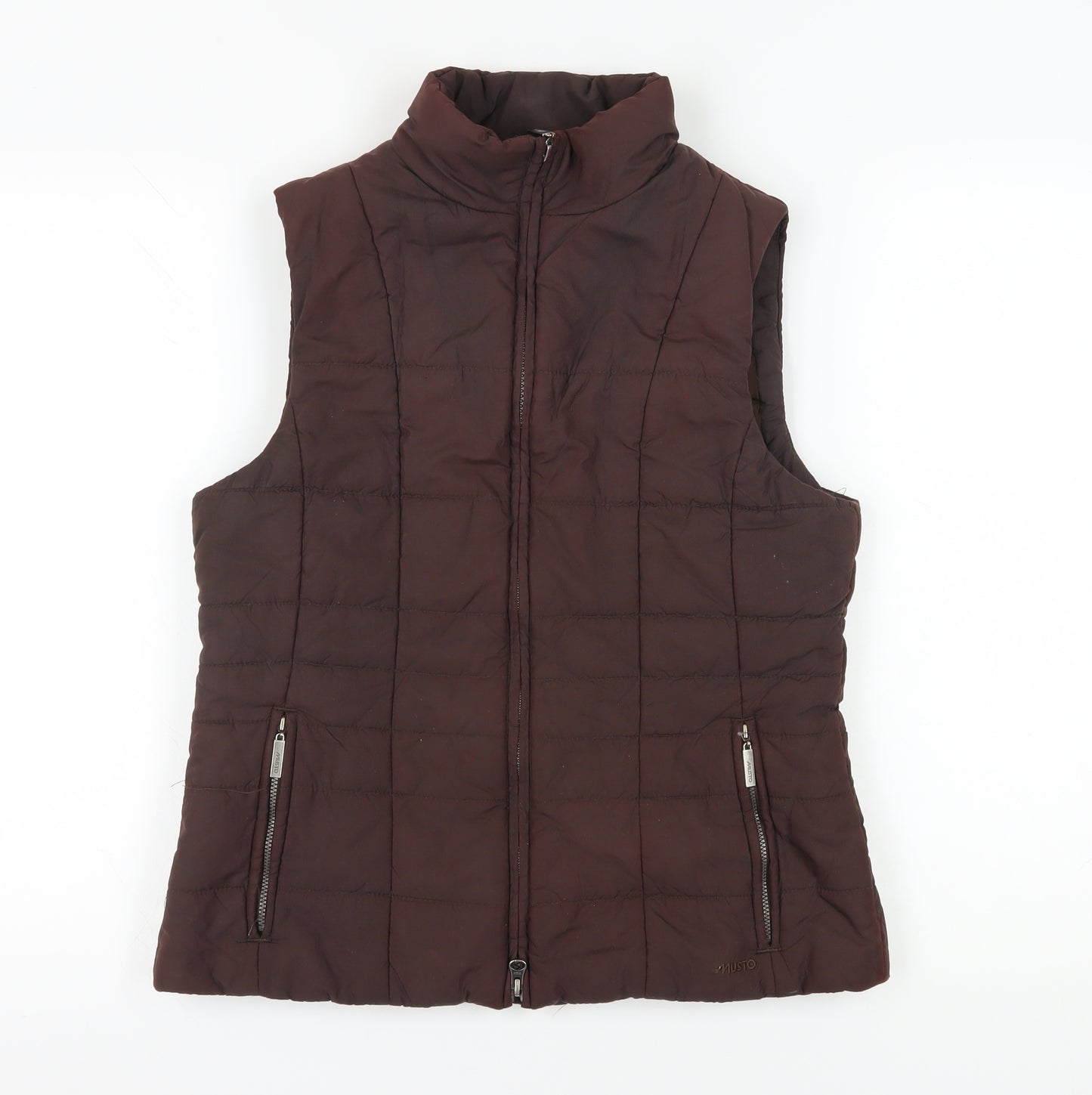 Musto Women's Brown Waistcoat, Size 14, with Full Zip and Pockets