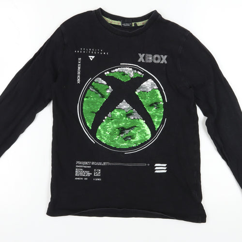 Next Boys Xbox Black Long Sleeve Graphic T-Shirt 11 Years