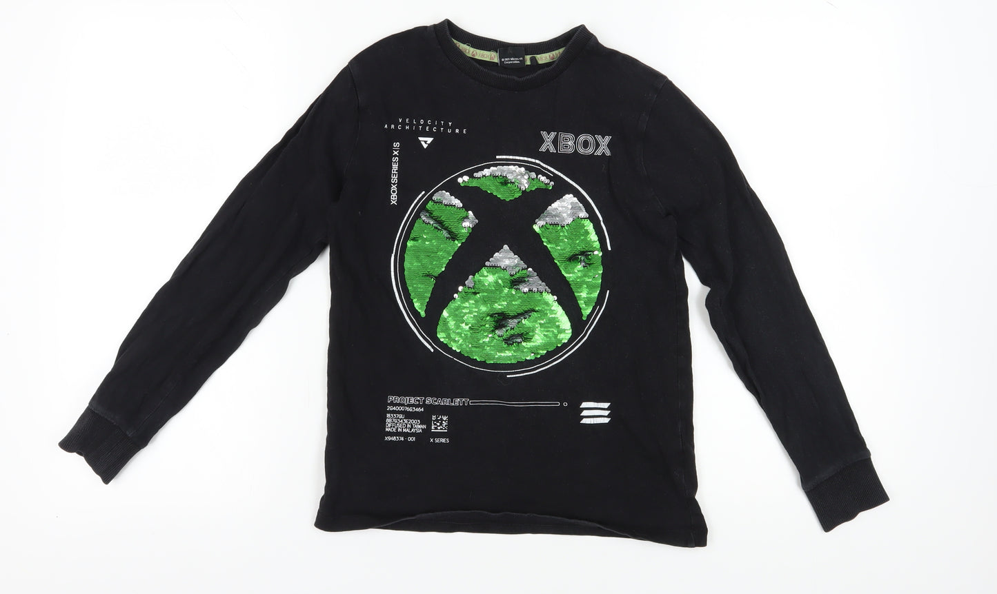 Next Boys Xbox Black Long Sleeve Graphic T-Shirt 11 Years