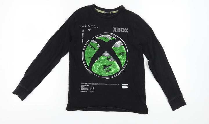 Next Boys Xbox Black Long Sleeve Graphic T-Shirt 11 Years
