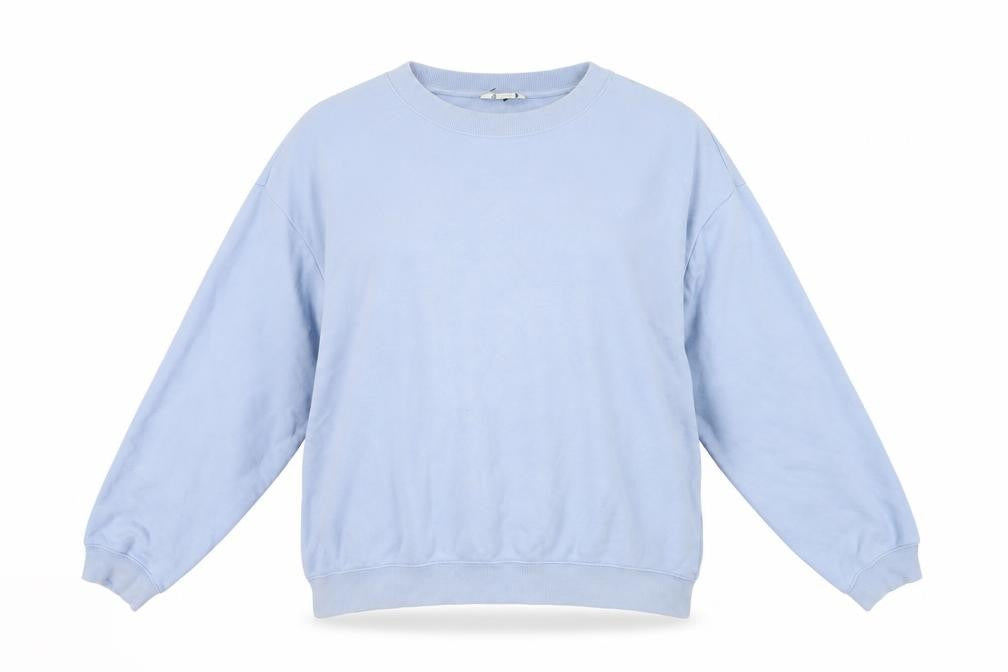 Front view of Monki women’s blue sweatshirt - l - casual pullover
