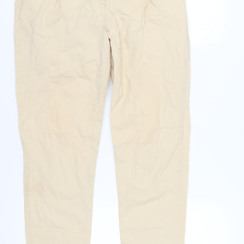 Topshop Women's Beige Chino Trousers Size 12