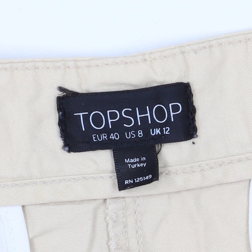 Topshop Women's Beige Chino Trousers Size 12
