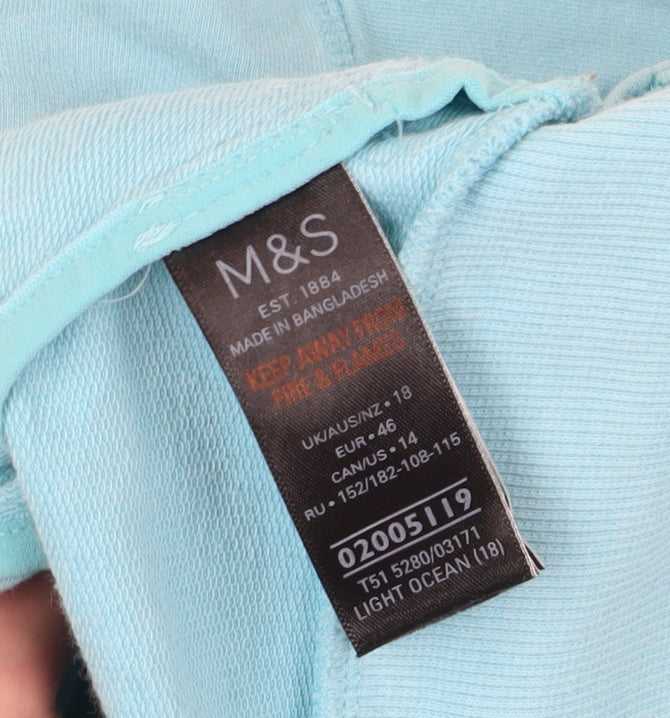 Marks and Spencer Women's Blue Hoodie Size 18