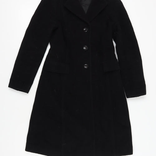 Zara Women's Black Wool Overcoat Size 6