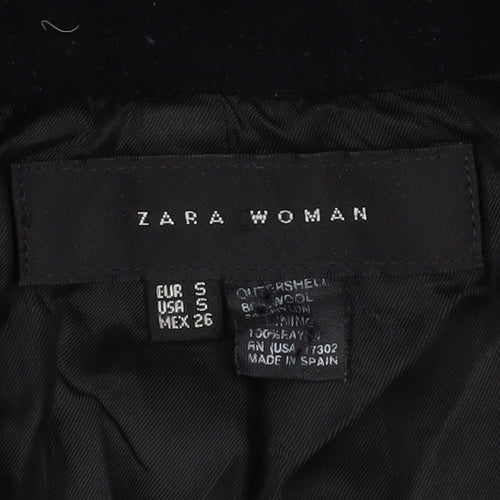 Zara Women's Black Wool Overcoat Size 6