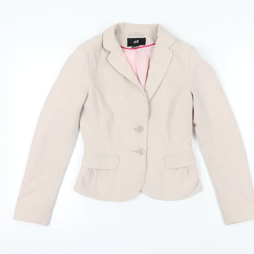 H&M Women's Beige Blazer Jacket Size 6 Business Casual