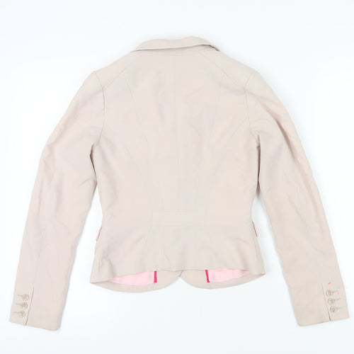 H&M Women's Beige Blazer Jacket Size 6 Business Casual