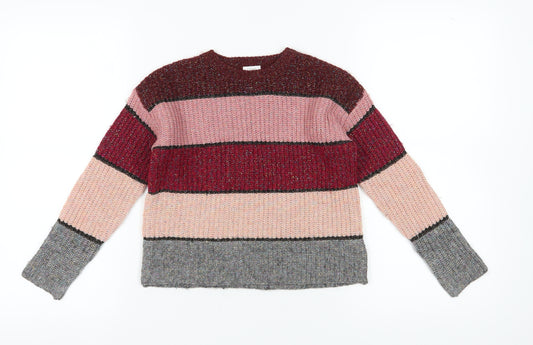 Next Girls Multicoloured Striped Jumper, 8 Years, Pullover