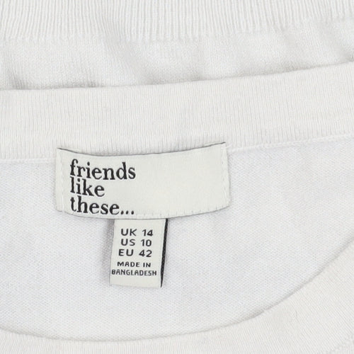 Friends Like These Women's Navy Stripe Jumper UK 14