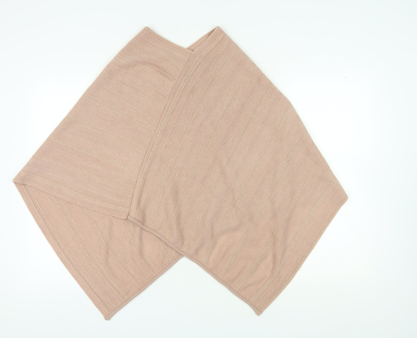 Next Women's Beige Poncho S/M Metallic Knit