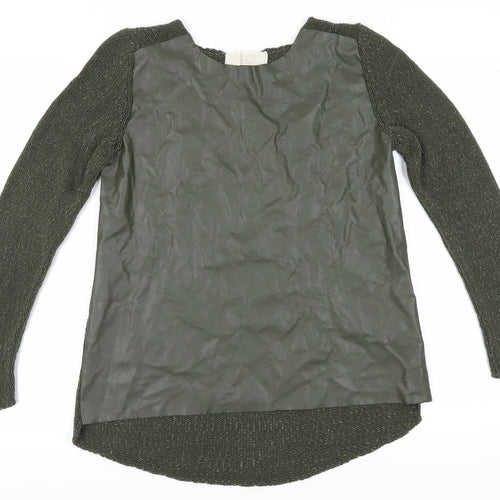Zara Women's Green Pullover Jumper, Size L