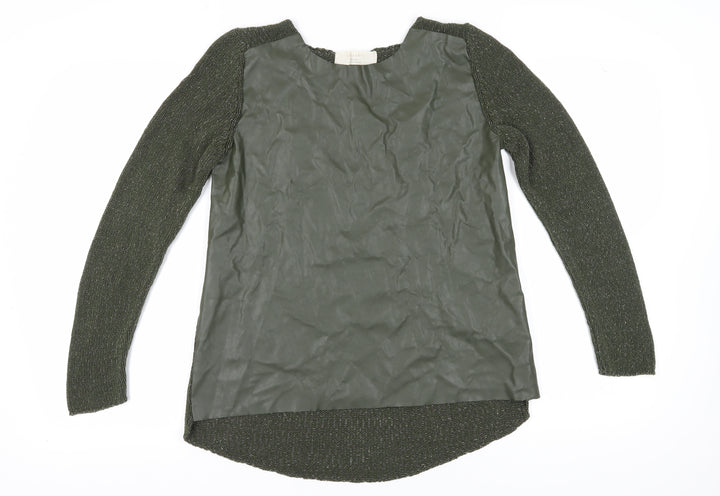 Zara Women's Green Pullover Jumper, Size L
