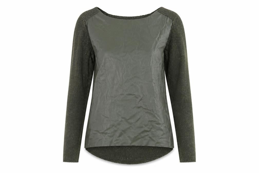Front view of Zara Women's Green jumper, size L