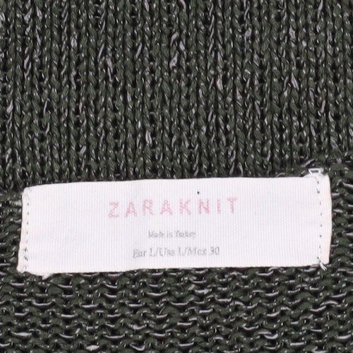 Zara Women's Green Pullover Jumper, Size L