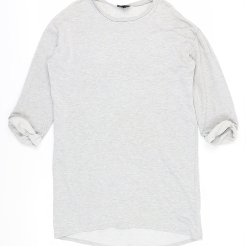 Topshop Women's Grey T-Shirt Dress Size 12
