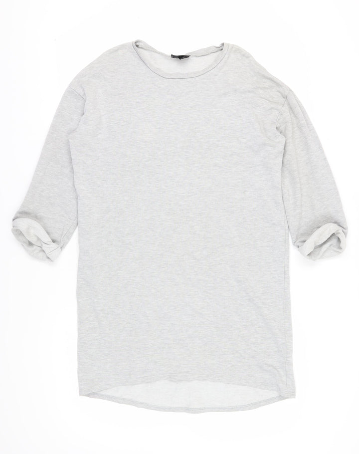Topshop Women's Grey T-Shirt Dress Size 12