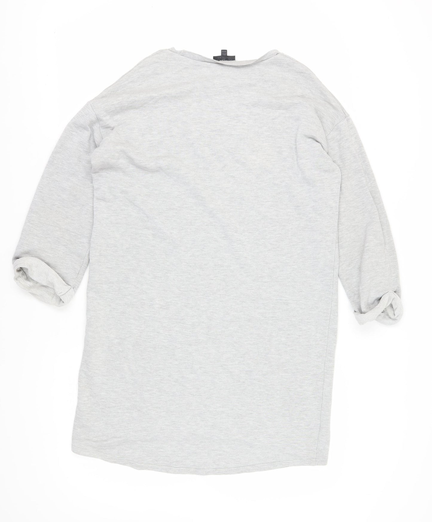 Topshop Women's Grey T-Shirt Dress Size 12