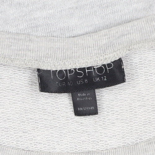 Topshop Women's Grey T-Shirt Dress Size 12