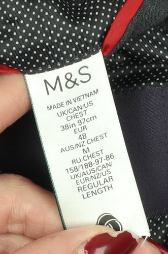 Marks and Spencer Men's Grey Suit Jacket 38R
