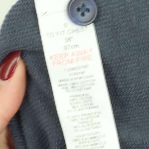 Topman Men's Blue Henley Sweatshirt Size S