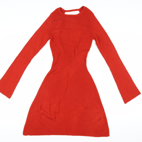 ASOS DESIGN Women's Red Fit & Flare Dress Size 6