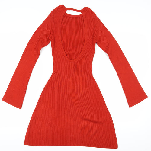 ASOS DESIGN Women's Red Fit & Flare Dress Size 6