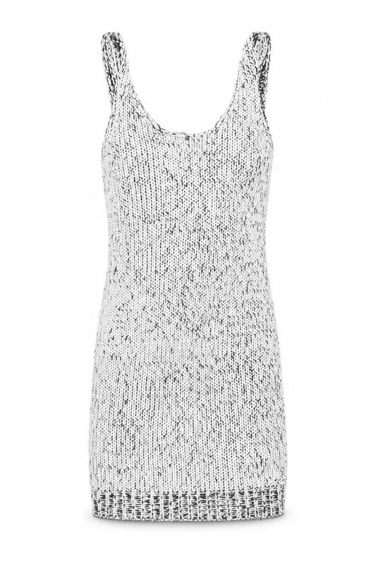 Front view of H&M Women's Grey Tank Dress, size 10, Knit Casual