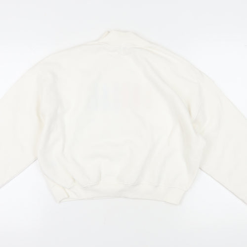 H&M Divided Women's White Pullover Sweatshirt S