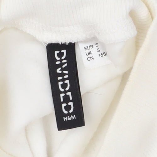 H&M Divided Women's White Pullover Sweatshirt S