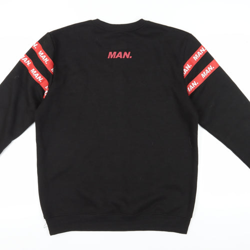 boohooMAN Men's Black Pullover Sweatshirt M