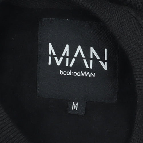boohooMAN Men's Black Pullover Sweatshirt M