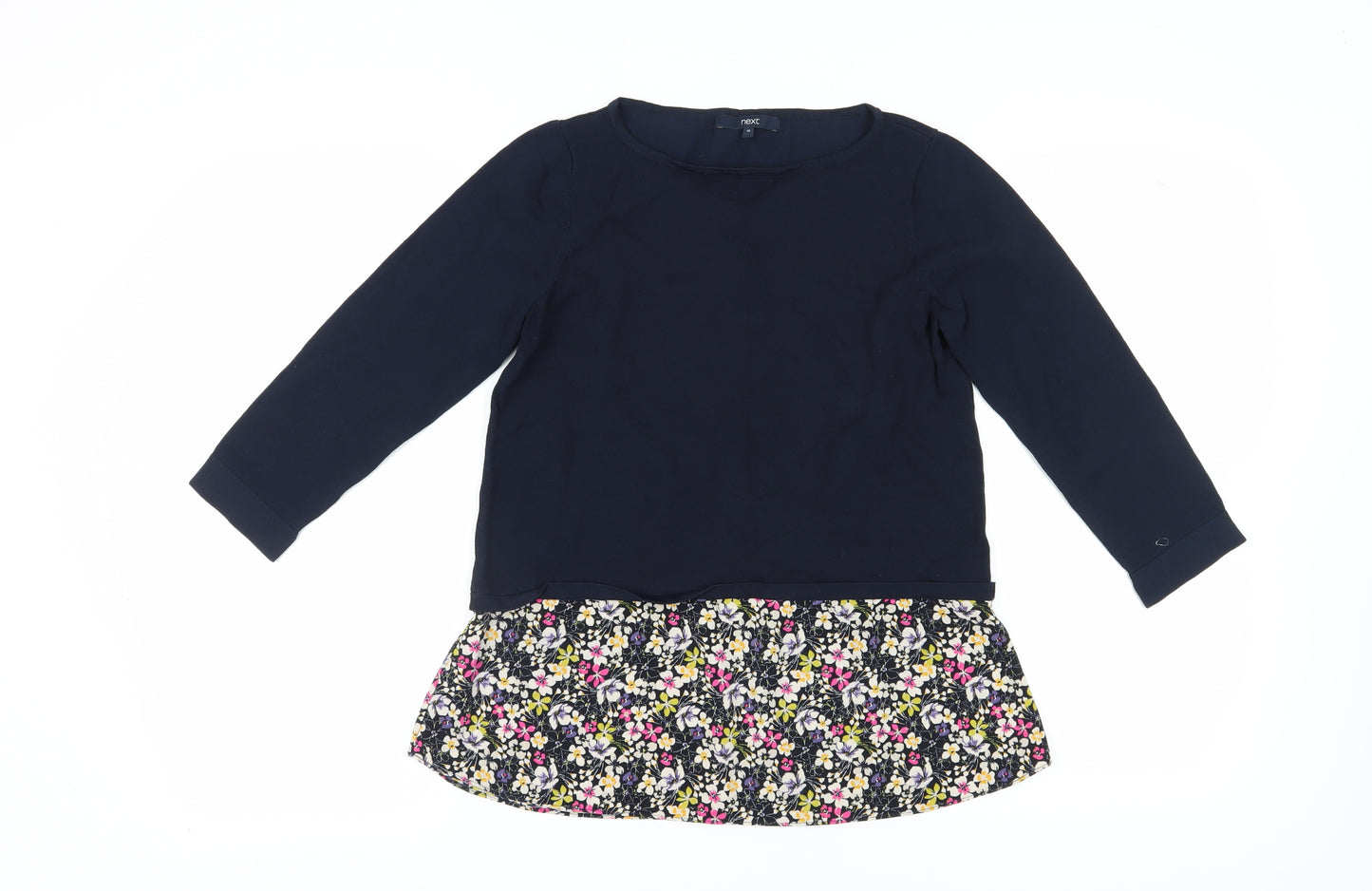 Next Womens Blue Floral Tunic Blouse Size 10