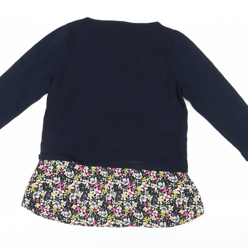 Next Womens Blue Floral Tunic Blouse Size 10