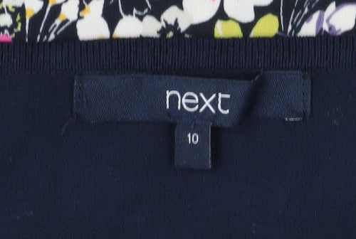 Next Womens Blue Floral Tunic Blouse Size 10