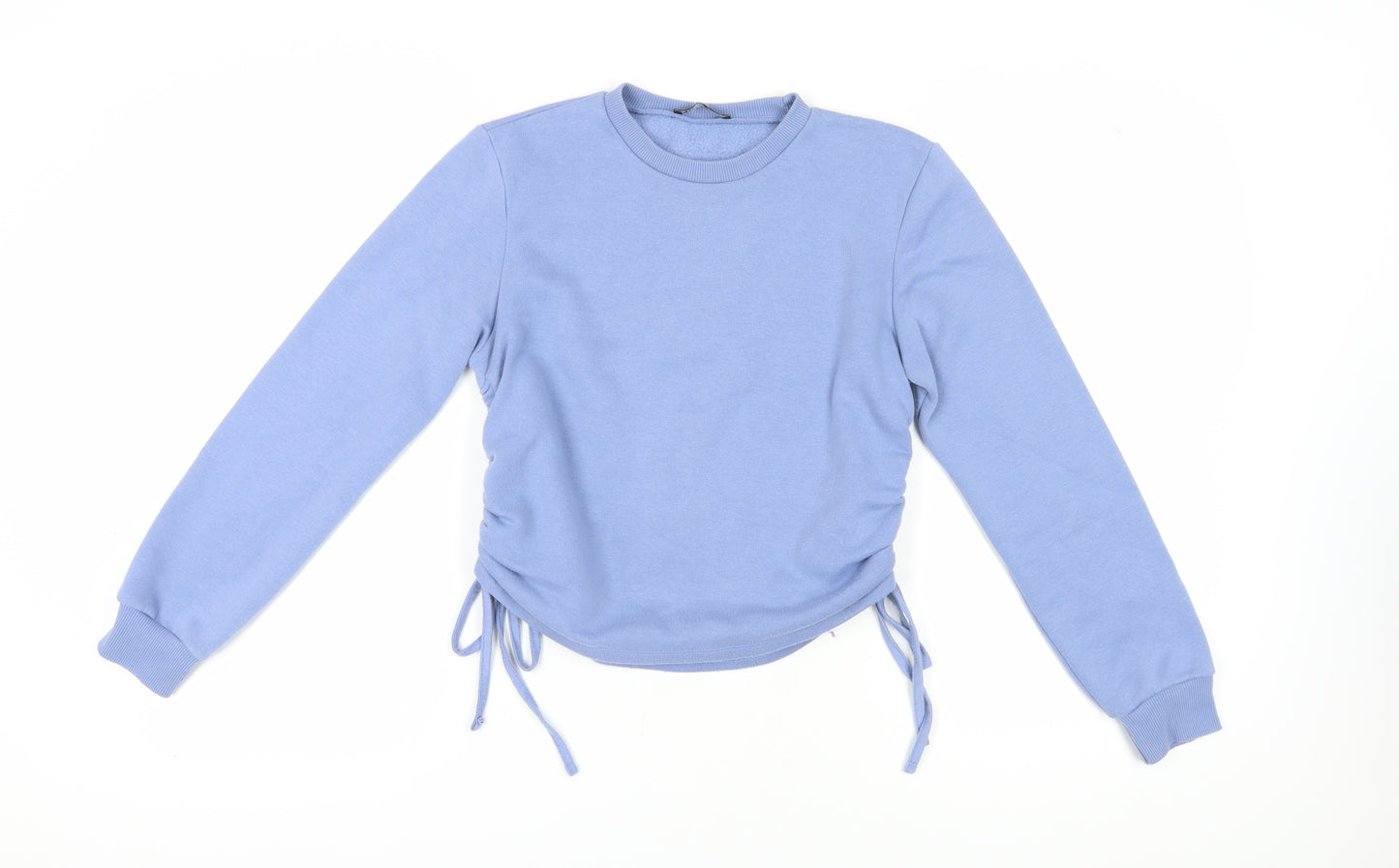 Zara Women's Blue Crew Neck Pullover Sweatshirt S