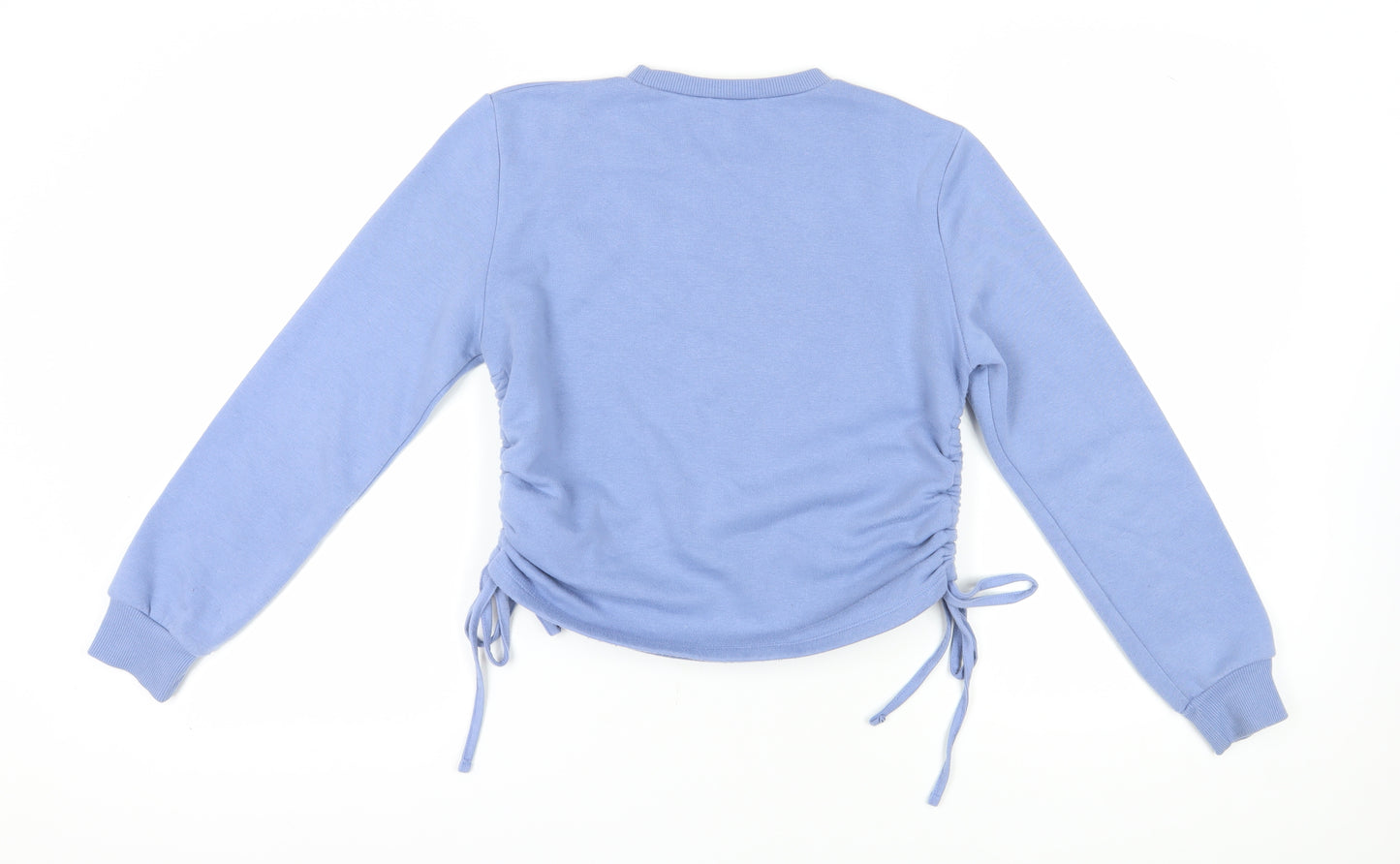 Zara Women's Blue Crew Neck Pullover Sweatshirt S