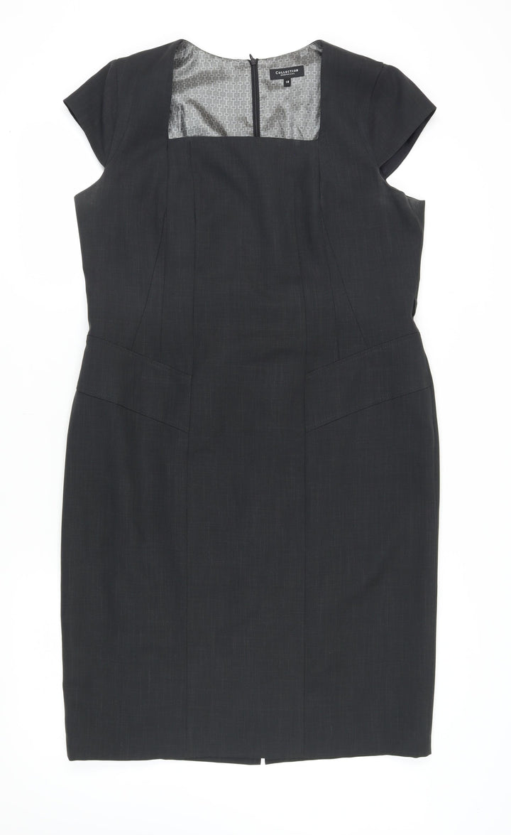 Debenhams Women's Black Sheath Dress Size 18
