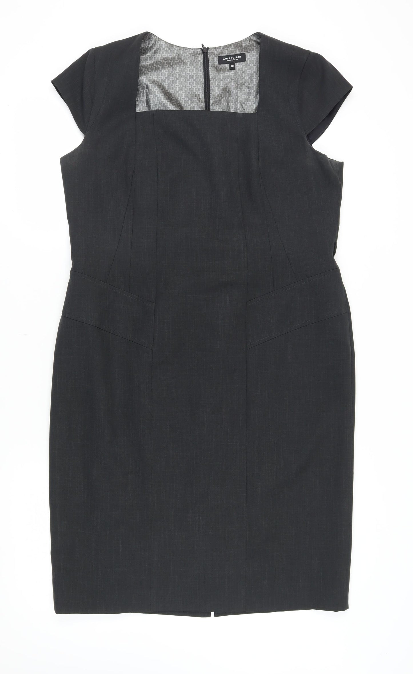 Debenhams Women's Black Sheath Dress Size 18