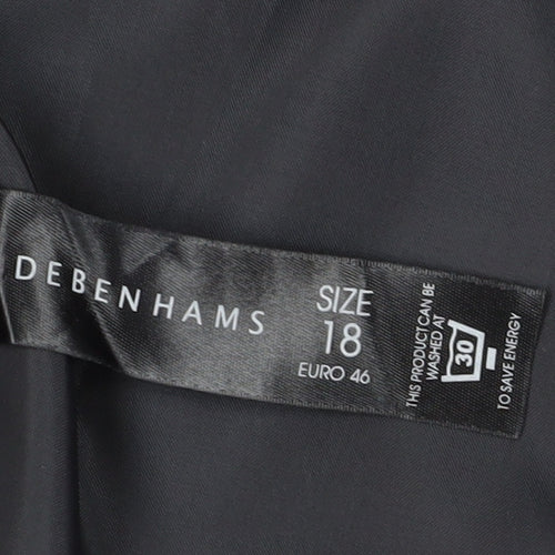 Debenhams Women's Black Sheath Dress Size 18